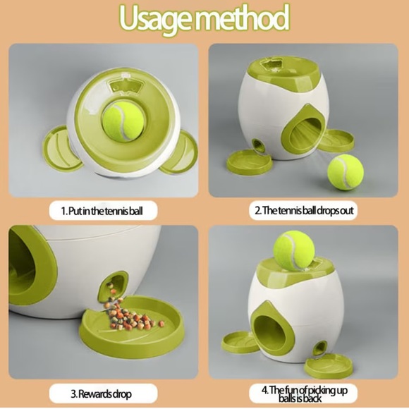 NWT INTERACTIVE FETCH & GREAT DOG DISPENSER, ONE SIZE, GREEN/WHITE - Picture 6 of 11